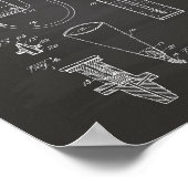 消火器1930パテントアート – Chalkboard ポスター (角)