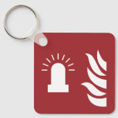 消火器 警告 ライト 安全 サイン キーホルダー (正面)