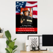 消火士メモリアル ラブメモリー葬儀 ポスター (ホームオフィス)