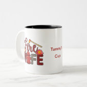 消火栓と火妻のマッチング ツートーンマグカップ (正面左)