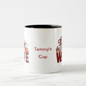 消火栓と火妻のマッチング ツートーンマグカップ (中央)