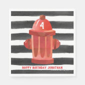 消火栓の誕生日パーティナプキンズ – 消防車 スタンダードランチョンナプキン (正面)