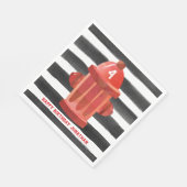 消火栓の誕生日パーティナプキンズ – 消防車 スタンダードランチョンナプキン (角)