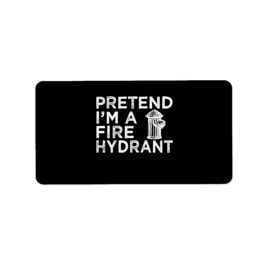 消火栓を使う |消防おもしろい士ギフト ラベル (正面)