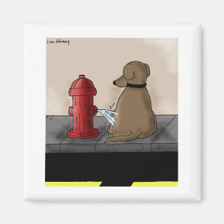 消火栓リベンジ犬の漫画 マグネット