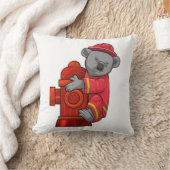 消火栓付き消防士としてコアラ クッション (ブランケット)