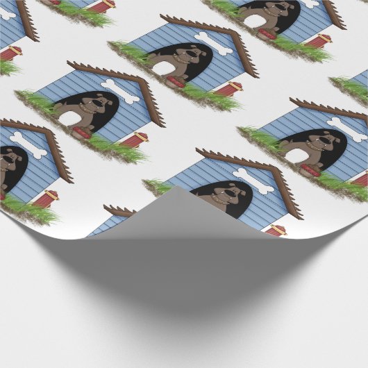 消火栓付き犬の家 ラッピングペーパー (角)