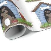 消火栓付き犬の家 ラッピングペーパー (ロールコーナー)