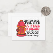 消火栓感じ火兵の贈り物は? ノートカード (正面/裏面インサイチュ)