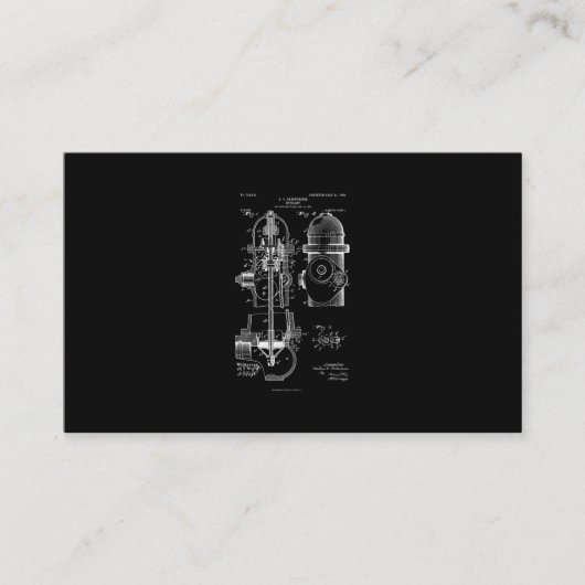 消火栓特許消防士が男性に女性を贈る 名刺 (正面)