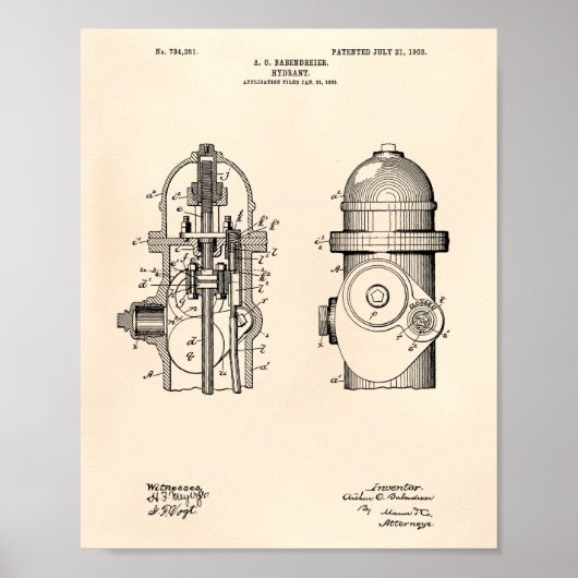 消火栓1903 Patent Art – オールドペッパー ポスター (正面)