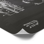 消火栓1903 Patent Art - Chalkboard ポスター (角)
