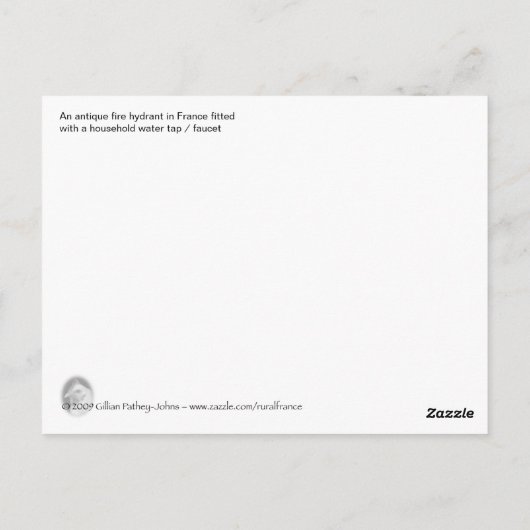 消火栓 ポストカード (裏面)