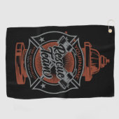 消火栓ADD NAME消防士救助チーム ゴルフタオル (横)