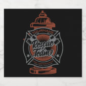 消火栓ADD NAME消防士救助チーム ビールラベル (シングルラベル)