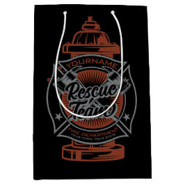 消火栓ADD NAME消防士救助チーム ミディアムペーパーバッグ