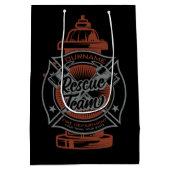 消火栓ADD NAME消防士救助チーム ミディアムペーパーバッグ (裏面)