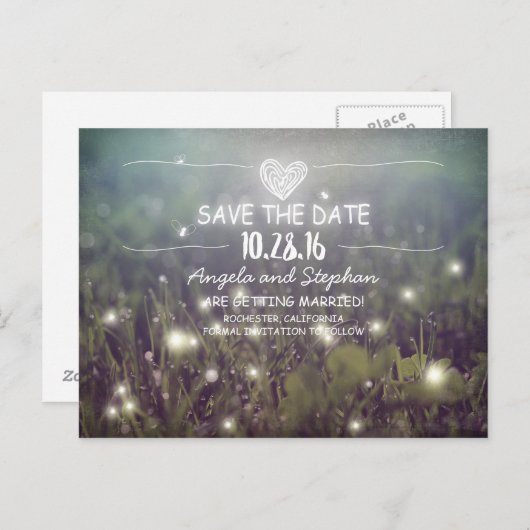 消灯お洒落は日付はがきを保存する 案内ポストカード (正面/裏面)