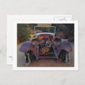 "消灯 – フラットヘッドV-8電源" ポストカード (正面/裏面)