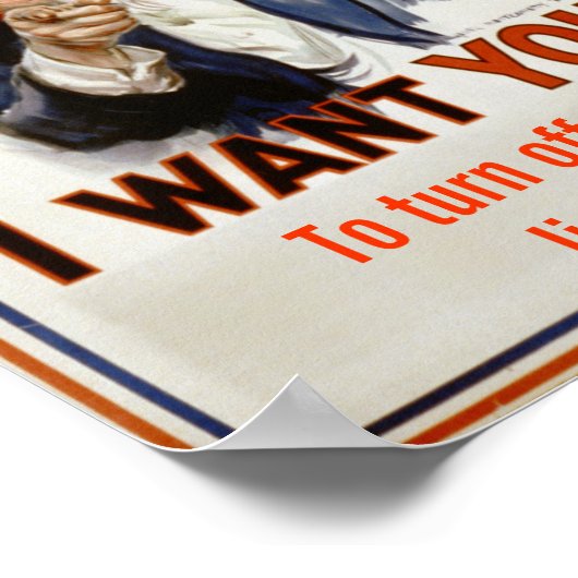 「消灯」ポスター ポスター (角)