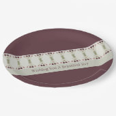 消色した色のフローラルパターン ペーパープレート (アングル)