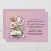 消色ラベンダー色エレガントブライダルシャワー招待状 招待状 (正面/裏面)