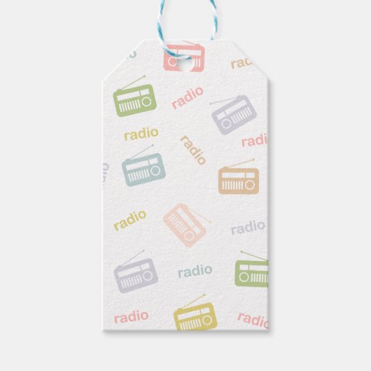 消色予測できな色のラジオ ギフトタグ (正面)