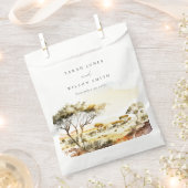 消色自然した水の色のアフリカの結婚風景 フェイバーバッグ (クリップ留めされた状態)