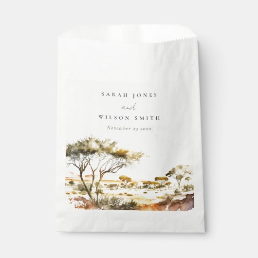 消色自然した水の色のアフリカの結婚風景 フェイバーバッグ (正面)