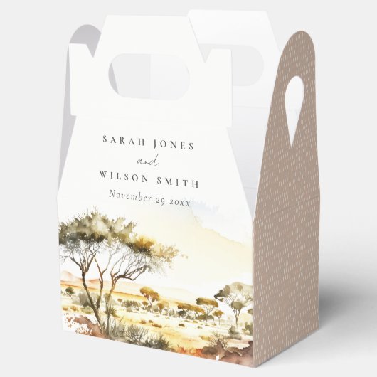 消色自然した水の色のアフリカの結婚風景 フェイバーボックス (オープン)