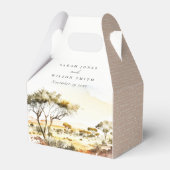 消色自然した水の色のアフリカの結婚風景 フェイバーボックス (正面サイド)