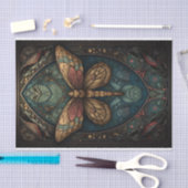 消色華美した色合いの蝶 薄葉紙 (クラフト)