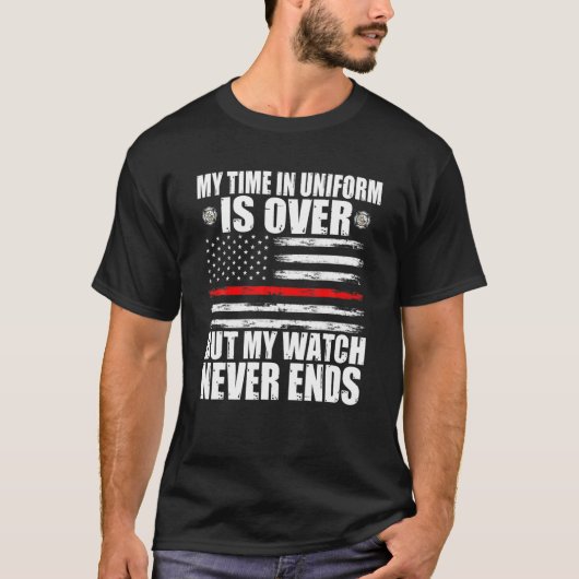 消誇りを持った防士退職した消防長チー Tシャツ (正面)