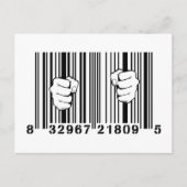 消費者運動UPCのバーコードの刑務所によって捕獲される ポストカード (正面)