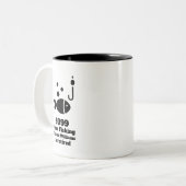 消退職した去魚釣りモダン退職金 ツートーンマグカップ (正面左)