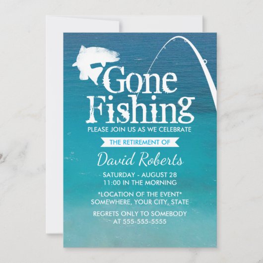 消退職した去魚釣り退職パーティー 招待状 (正面)