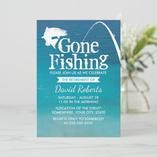 消退職した去魚釣り退職パーティー 招待状 (スタンド正面)