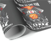 消防おもしろい士のジョーク猫救助 ラッピングペーパー (ロールコーナー)