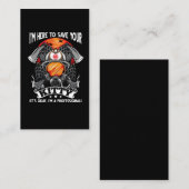 消防おもしろい士のジョーク猫救助 名刺 (正面/裏面)