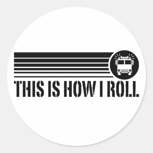 消防おもしろい士 ラウンドシール (正面)