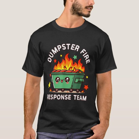 消防おもしろい応答チームのミーム作業おもしろい Tシャツ (正面)