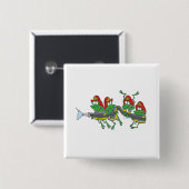 消防おもしろい機のカエル 缶バッジ (正面&裏面)