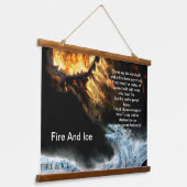 消防アイドラゴン付き火と氷 吊り下げ型タペストリー (傾斜あり)
