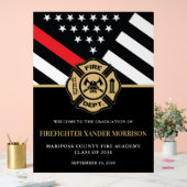 消防アカデミー卒業へようこそ アクリルサイン (ウェディング)