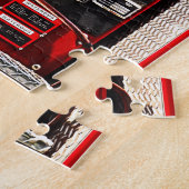 消防カラフル機関の計器 ジグソーパズル (側面)