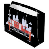 消防クール作業パーティー ラージペーパーバッグ (裏面アングル)