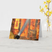 消防グリーティングカード カード (黄色い花)