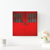 消防ゲート スクエア壁時計 (ホーム)