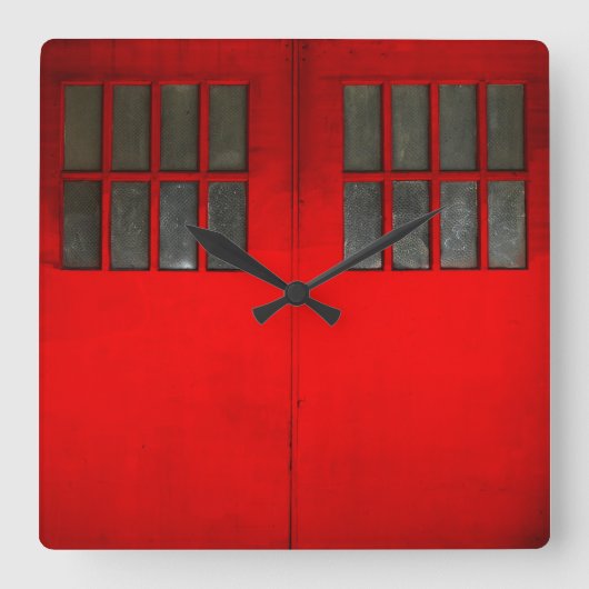 消防ゲート スクエア壁時計 (正面)