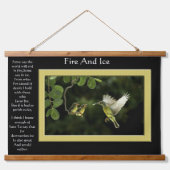 消防ハミングバード食べ物を与えベビー 吊り下げ型タペストリー (正面)